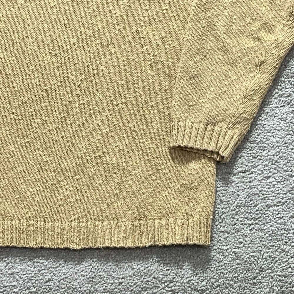 Banana Republic Sweater Men's‎ Large Beige Dad 1/4 Zip Long Sleeves Pullover